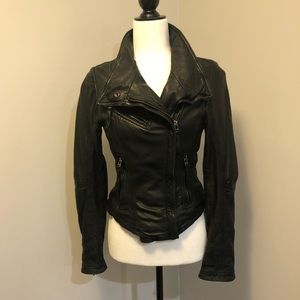Danier Lamb Skin Leather Jacket 3XS